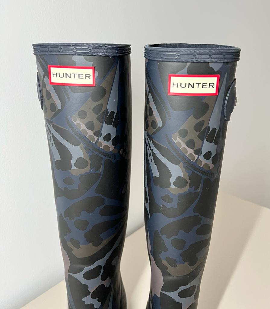 Hunter Original Tall Butterfly Camo-Print Rain Boots
